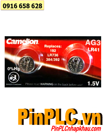 Camelion AG3 LR41, Pin cúc áo 1.55v Alkaline Camelion AG3 chính hãng (Vỉ 10viên)